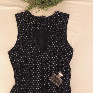 Vintage Patterned Midi-Dress
